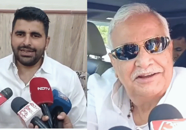 Ravindra Singh Bhati extends support to Kirodi Lal Meena.
