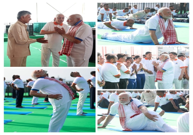 11th International Yoga Day a grand success in Visakhapatnam