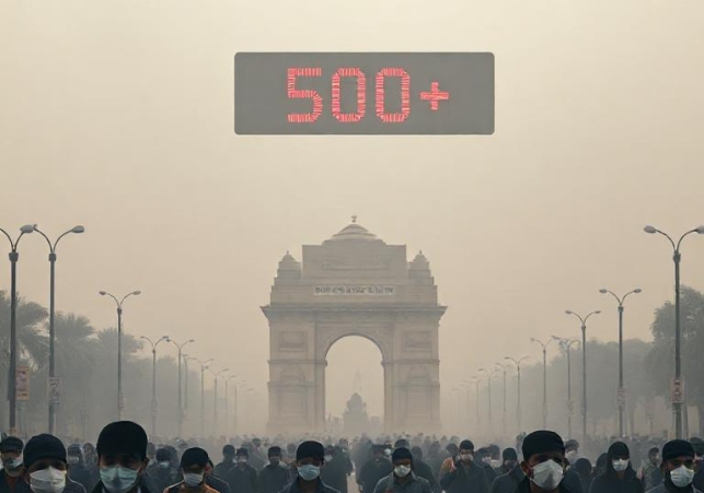Toxic Air Returns to Delhi NCR AQI Crosses 500 in Many Areas