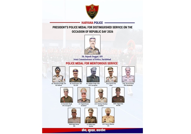 Police Commissioner Rajesh Duggal will be Awarded