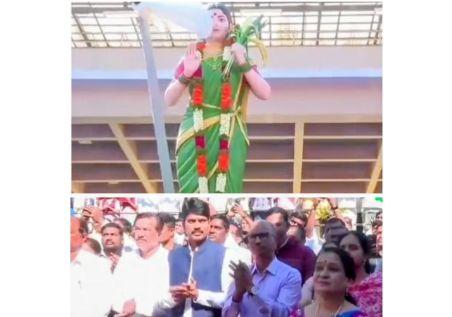 Unveiling of Telangana Tally Statue