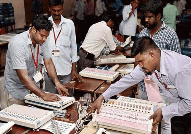 To avoid election duty, a male teacher was shown as a pregnant woman