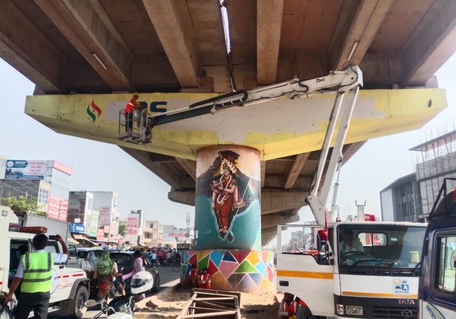 Illegal Paintings and Advertisements being Removed