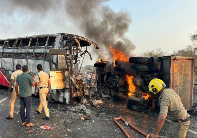 Markapuram District Bus Fire