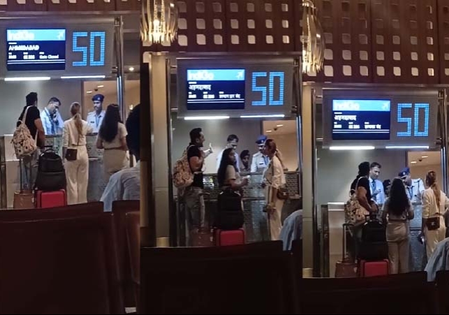Couple Fights With Indigo Staff At Mumbai Airport After Getting Late Viral Video 
