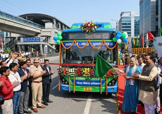 E-city bus service launched in Noida; CM Yogi to flag it off