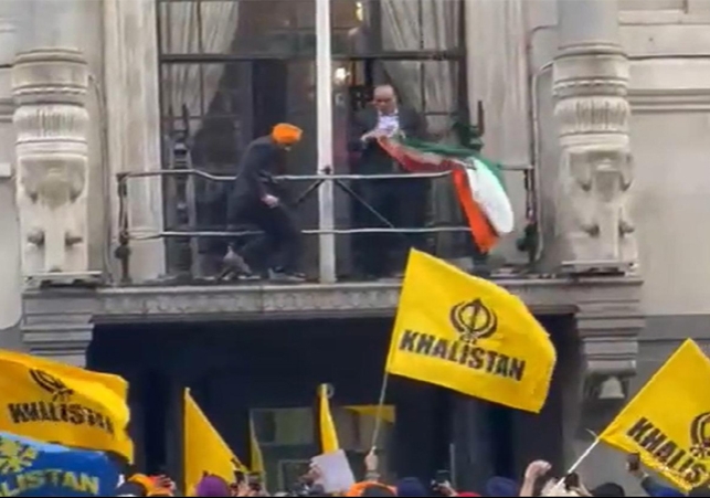 Khalistani supporters attack Indian High Commission in London