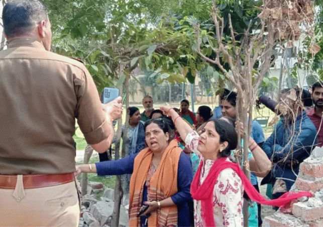 Action to remove encroachment on Mathura
