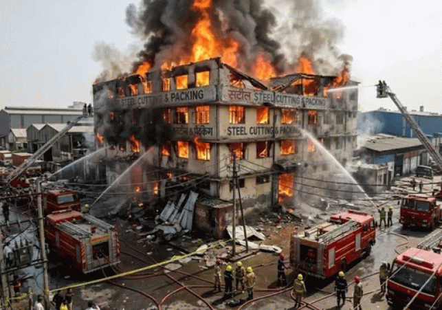 Part of the building collapsed