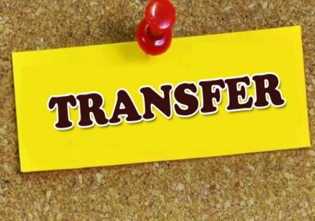 officers posted at the government level also transferred.