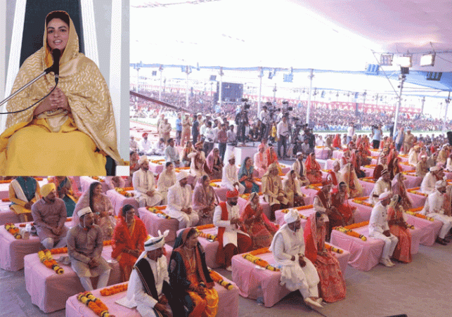 In the presence of the divine couple, 45 couples tied the knot, including one from Chandigarh!