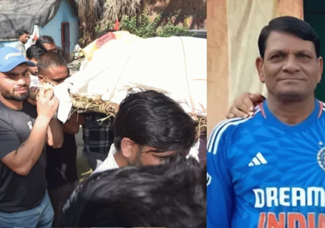 Cricketer Rinku Singh  father cremated in Aligarh
