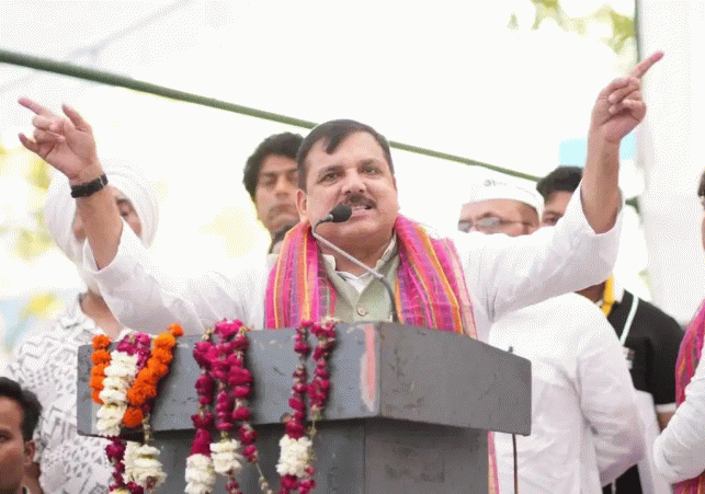 AAP MP Sanjay Singh in Meerut