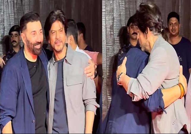 Shah Rukh Khan tells Sunny Deol about Aryan Khan at Gadar 2 Success Party