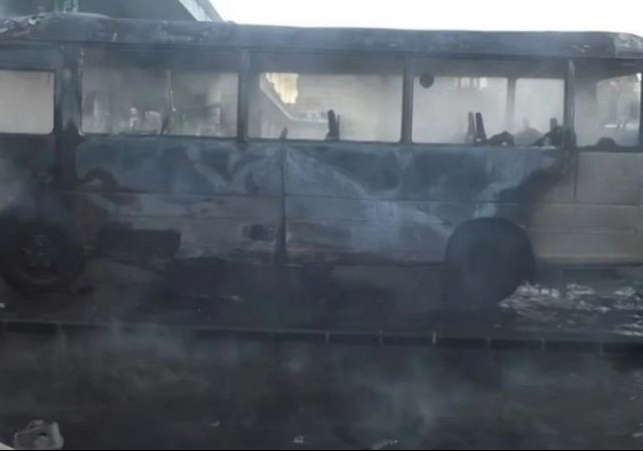 सीरिया: आर्मी की बस पर आतंकियों ने किया बम धमाका