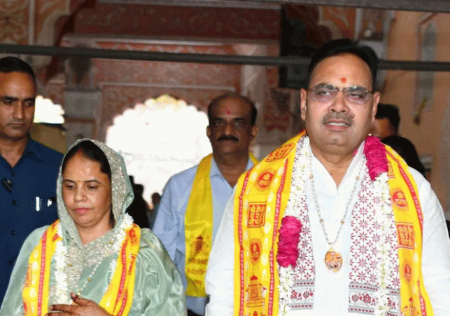 Chief Minister Bhajanlal Sharma visits temples