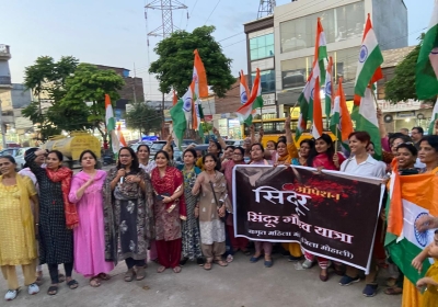 A huge Sindoor Gaurav Yatra was organized in Zirakpur