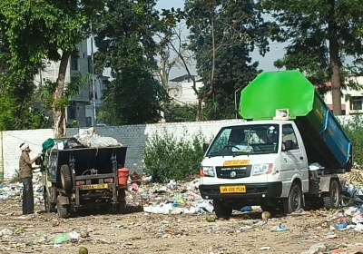 Garbage is being dumped in front of the Gurudwara