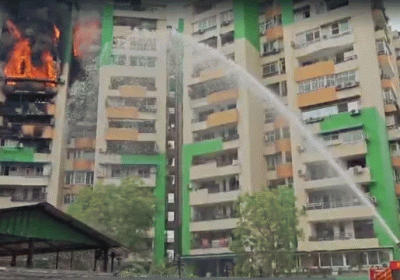 Indirapuram fire: Society park blocks fire brigade path