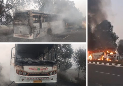 Fatehabad Private Bus Fire Accident