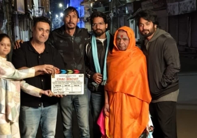 Shooting of the film 'Chai Biscuit' in Bharatpur