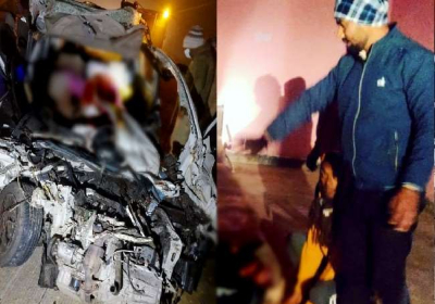 OMG बाराबंकी में बड़ा सड़क हादसा: कंटेनर से टकराई कार