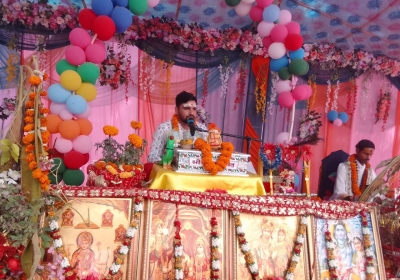 Bhagwat Katha being organized by Kumaon Cultural Committee