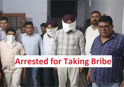 Arrested for Taking Bribe