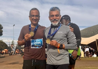 City runners Rajeev Batra and Yogesh Ghera