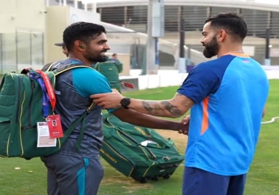 Virat Kohli with Babar Azam