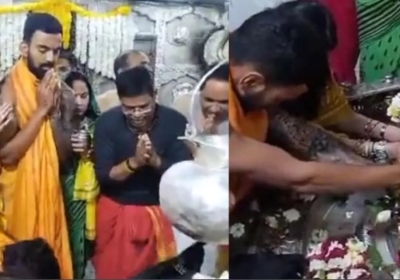 KL Rahul Athiya Shetty Visit Ujjain Mahakal