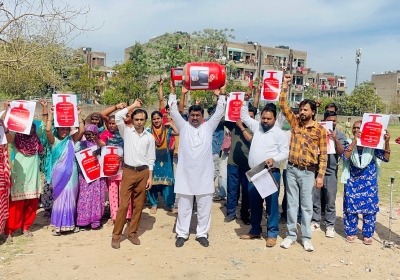 "Aapki Awaaz Party's" Uproar and Vigorous Protest