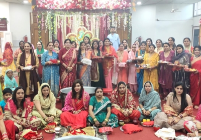 Karva Chauth festival celebrated by Shri Sanatan Dharma Mandir