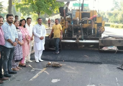 Inaugurated Re-Carpeting of Roads