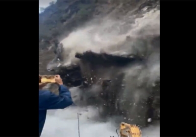 Badrinath Highway Landslide Video Viral