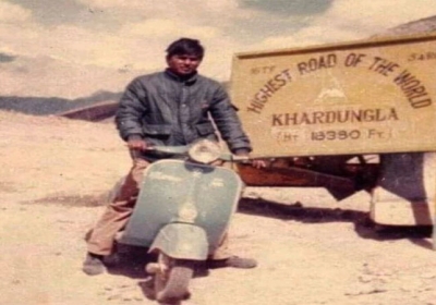 bajaj scooter leh journey