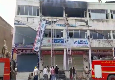 Baltana Furniture Market Fire Near Chandigarh