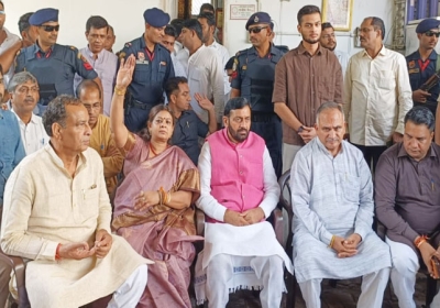CM Nayab Saini Meet Sonipat Assembly Independent Candidate Rajiv Jain