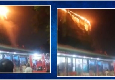 Tamilnadu Ariyalur Fire Breaks Out