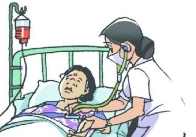 लेंटर की नीचे दबने से महिला घायल