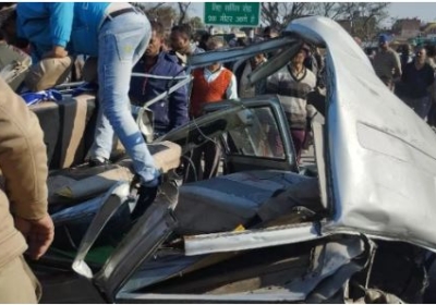 Horrific road accident in Kanpur