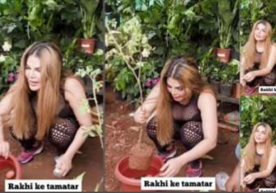 Rakhi Sawant Tomato Technique