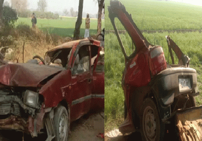 Car Collided With Tree In Haryana