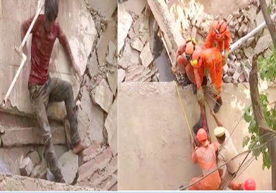 Delhi Building Collapses in Satya Niketan Area