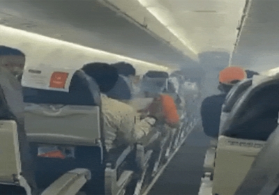 Delhi SpiceJet Plane Smoke Video