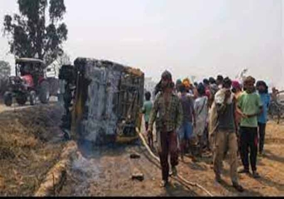 Batala big accident: Fire in school bus, 7 students scorched; see full story