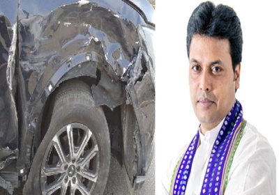 Former Tripura CM Biplab Deb Accident in Haryana