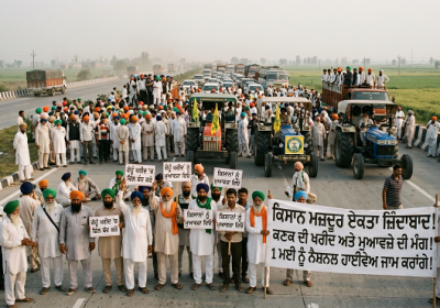Signs of a Farmers Protest in Punjab