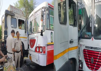  Bus and Truck Accident in Jind