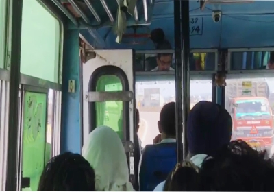 Haryana Roadways Bus on wrong lane at Chandigarh Zirakpur flyover